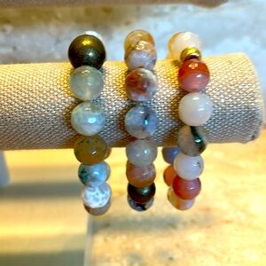 Authentic gemstone bracelets.